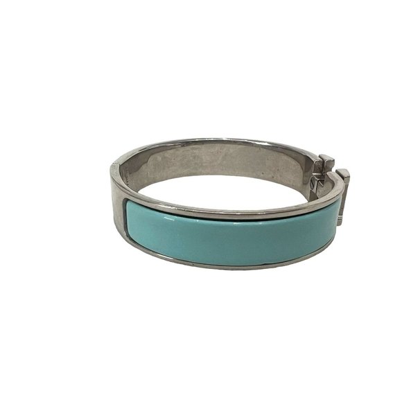 HERMES Clic H: Silver Metal & "H" Logo, Bangle #1267 - Picture 3 of 9